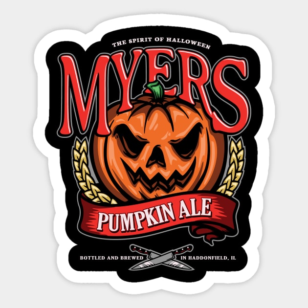 Myers Pumpkin Ale Sticker by CoDDesigns